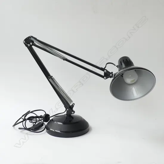 BLACK ANGLEPOISE STYLE TASK LAMP