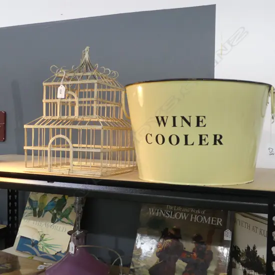 WINE COOLER BUCKET 380mm dia + WIRE BIRD CAGE