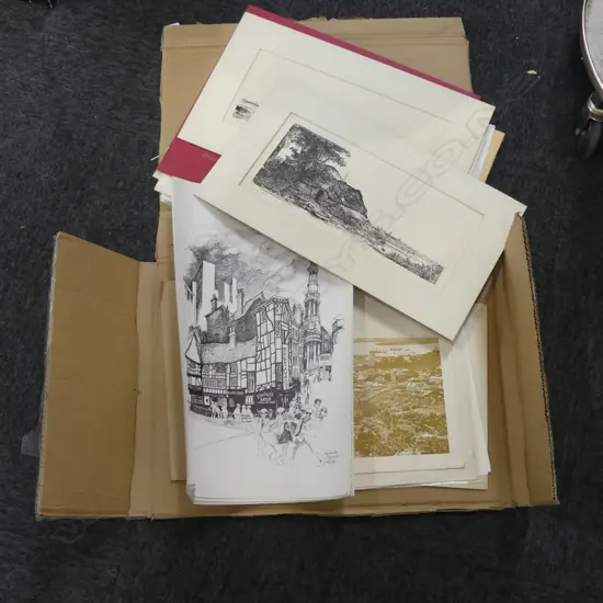 FOLIO OF UNFRAMED ARTWORKS