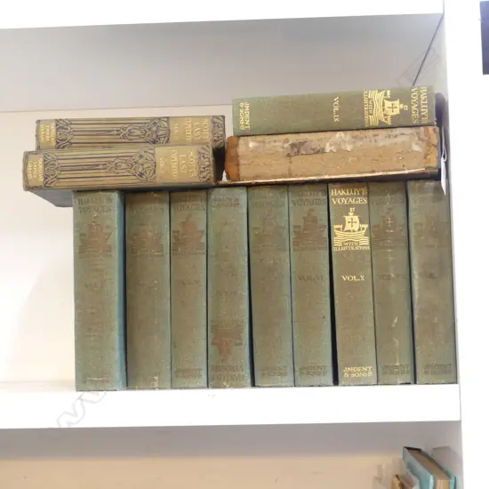 COLLECTION OF 13 ANTIQUARIAN BOOKS, 'The Last Voyage of Capt Ross, 1833, Scott's last Expedition 1913 & Hakluyts Voyages