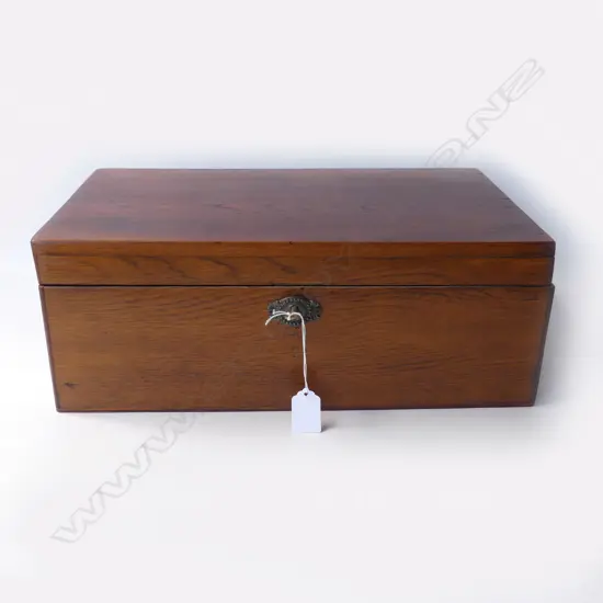 VINTAGE WOODEN BOX W.430mm - 1 SIDE HANDLE BROKEN
