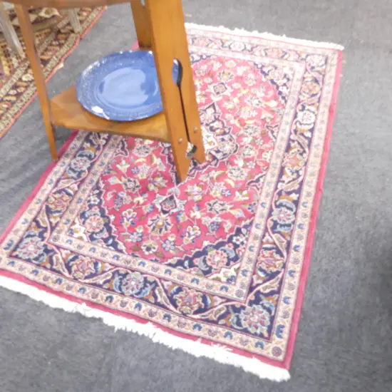 HAND KNOTTED WOOL PILE RUG 1500x1000mm