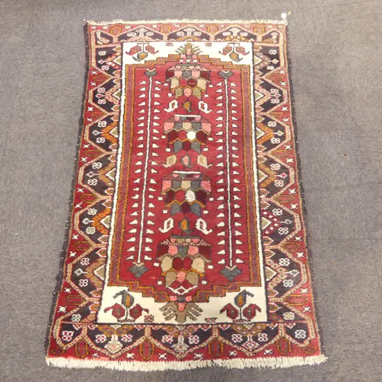HAND KNOTTED WOOL PILE IRANIAN HAMADAN RUG 1550x1000mm