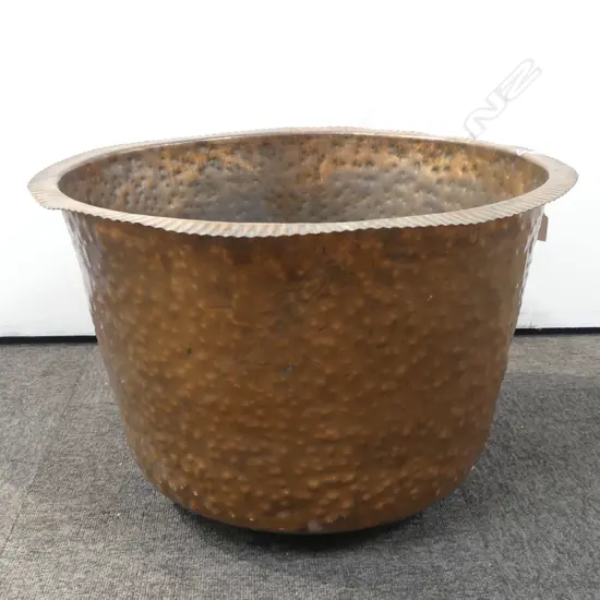 LG COPPER LAUNDRY TUB / PLANTER H.370mm, 560mm dia