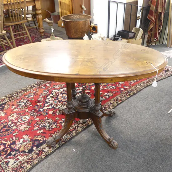 VICTORIAN INLAID OCCASIONAL TABLE 1040x585x655mm