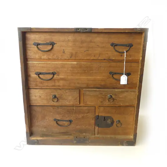 OLD JAPANESE CABINET 6 drawers. H.470mm.