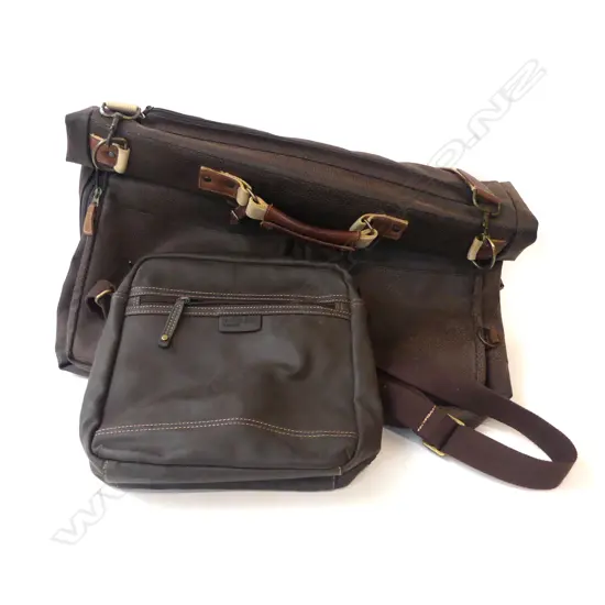 2 LEATHER BAGS; COUNTRY ROAD & TROOP LONDON