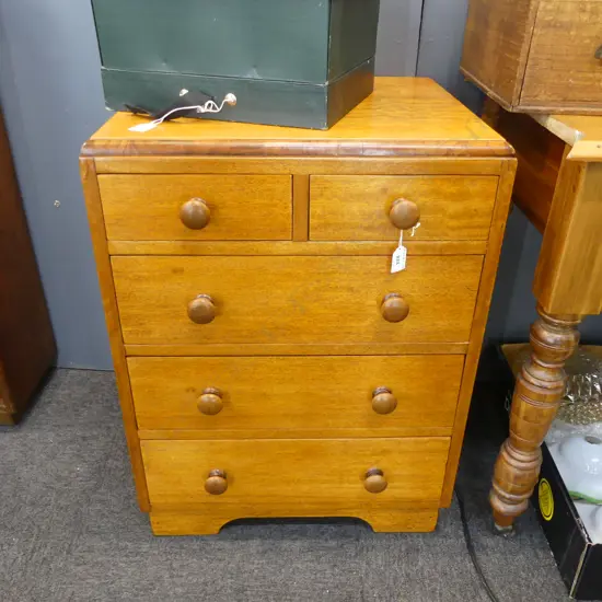 FIVE DRAWER MAHOGANY COD H720MM