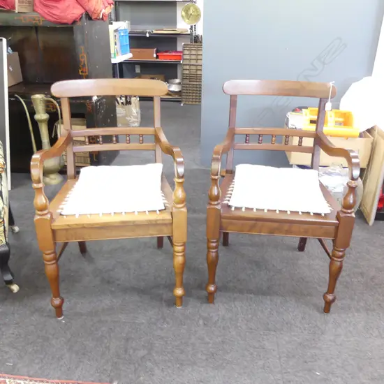 PR REGENCY STYLE ARMCHAIRS- 1 w. WEBBING AF, ARM LOOSE