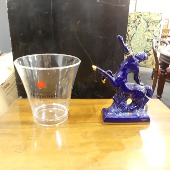 TAITTINGER ACYLIC CHAMPAGNE BUCKET H.220mm, REMY MARTIN BLUE CENTAR DECANTER H.315mm