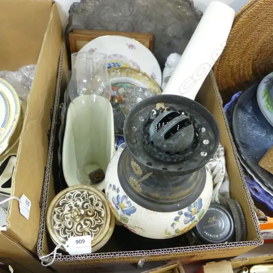 ASST. CHINA; FIGURINES, KERO LAMP, ETC