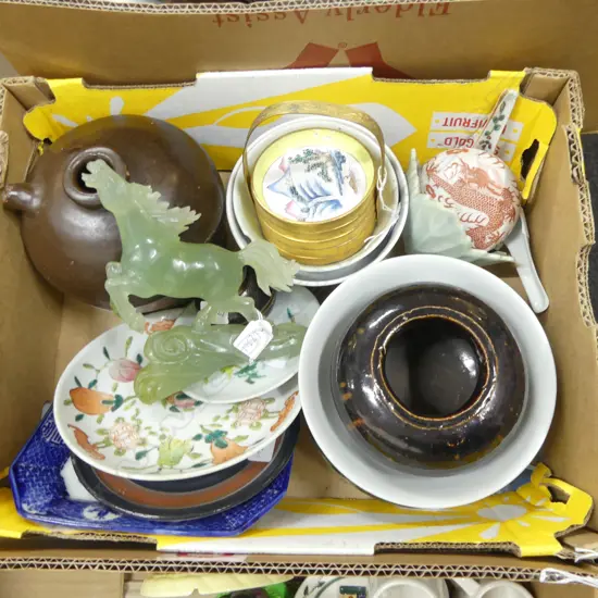 ASST. ORIENTAL PCES; CERAMICS, POTS ETC