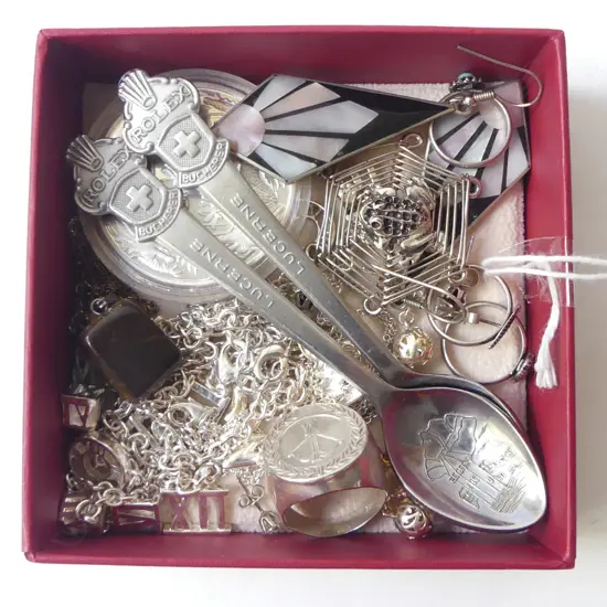 SILVER JEWELLERY + ASST COLLECTABLES