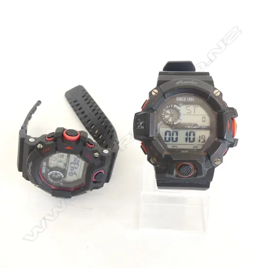 2 LGE MAMBO DIGITAL ANALOGUE GENTS WRISTWATCHES 1 missing strap fittings