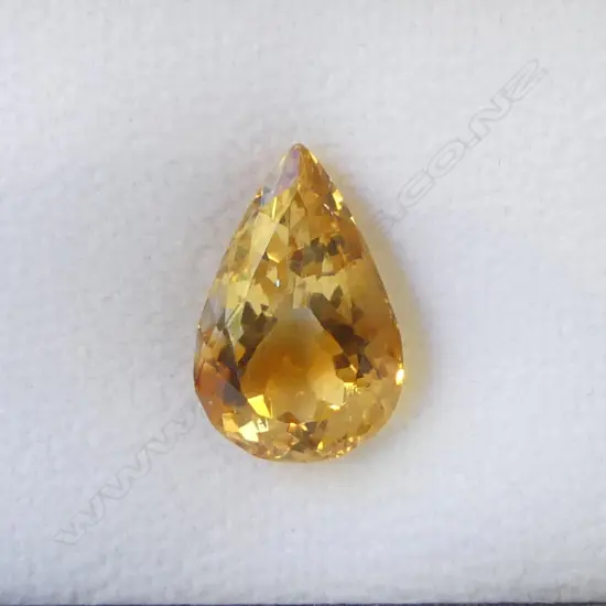 PEAR FACET CUT NATURAL CITRINE, 12.87 cts, AIG report