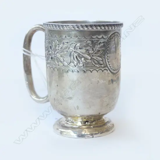 SILVER CHRISTENING MUG, H.480,75gm