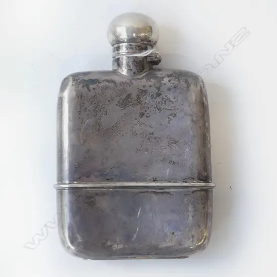 SILVER HIP FLASK, L.120mm, 135gm