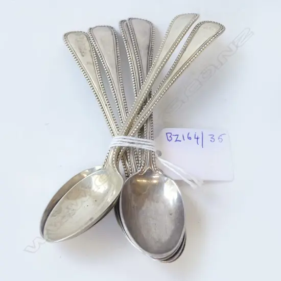 SET OF 6 SILVER TEA SPOONS, 80gm
