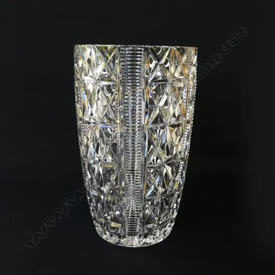 TALL CUT CRYSTAL VASE, H.250mm