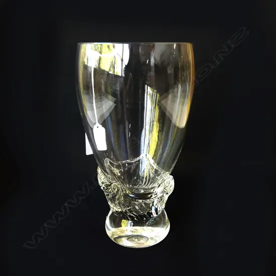 HAND BLOWNED RIEDLE STUDIO GLASS VASE, H.220mm