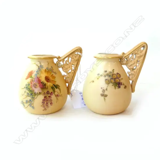 PR ROYAL WORCESTER BLUSH VASES H.85mm