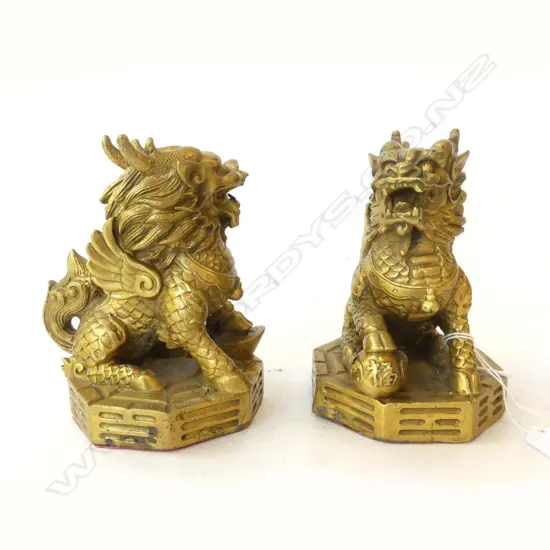 PR ORIENTAL BRASS DRAGONS H.125mm