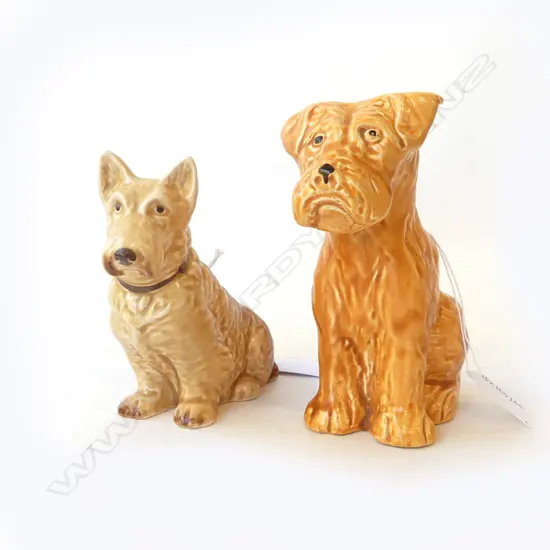 TWO SYLVACC CHINA DOGS & TERRIERS, TALLEST H.160mm