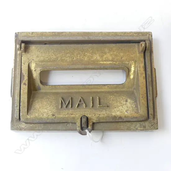 CAST BRASS FRONT DOOR LETTER AND PARCEL DROP, 160 x 225mm