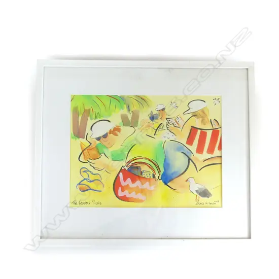 SHONA MCLEAN 'THE READERS PICNIC' WC 2013 345x465mm