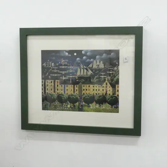 GEORGE CALLAGHAN, TASMANIA NIGHT SCENE, PRINT 350x450mm