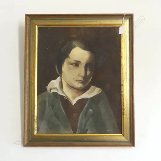 ACRYLIC ON BOARD PORTRAIT SIGNED WALLAGE. 470 X 370mm