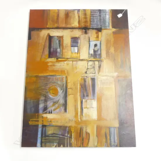 LG ABSTRACT OIL ON CANVAS - SIGNED DINGLE 1015x765mm