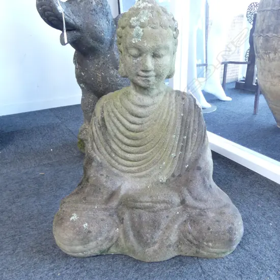 CAST CONCRETE BUDDHA H.580mm