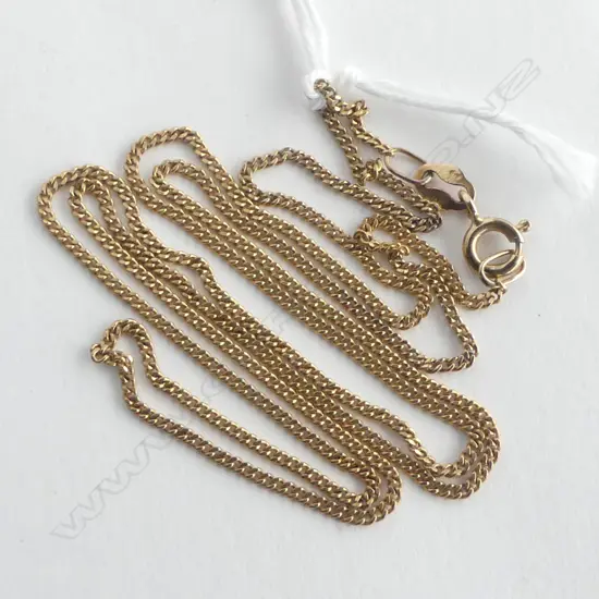 9CT YELLOW GOLD FINE NECK CHAIN 3gm 