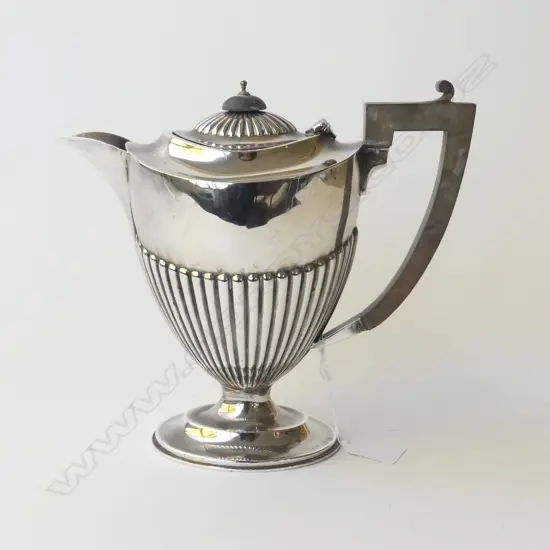 STG SILVER TEAPOT, FAULTED B'HAM 1914 H.210mm 486gms
