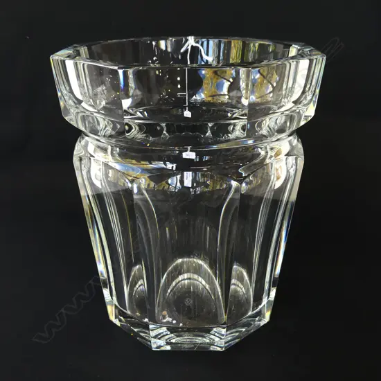 LG BACCARAT OCTAGONAL CRYSTAL VASE H.225mm