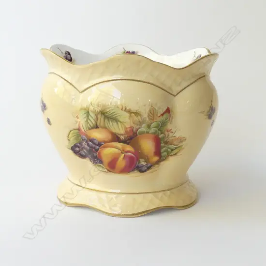 AYNSLEY ORCHARD GOLD JARDINIERE H.155mm, 190mm dia