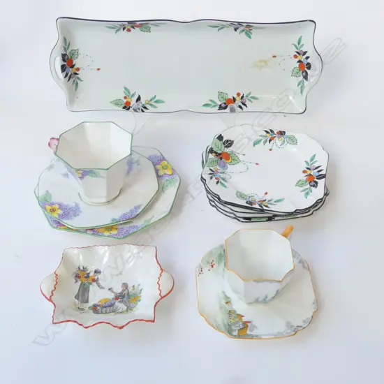 ASST. SHELLEY CHINA + MELBA 'LILAC TIME' TRIO