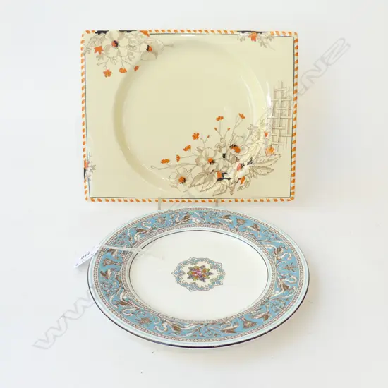 2 PLATES, ROYAL STAFFORDSHIRE & WEDGWOOD 'FLORENTINE'