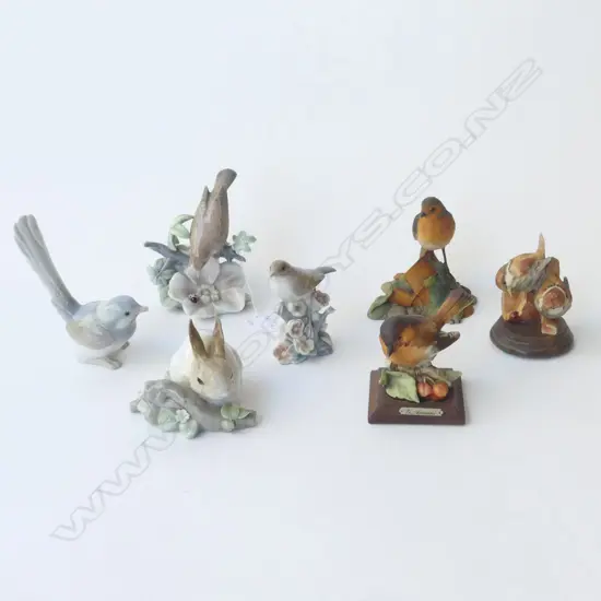 4 LLADRO (3 BIRDS + RABBIT) FAULTS + 3 OTHER