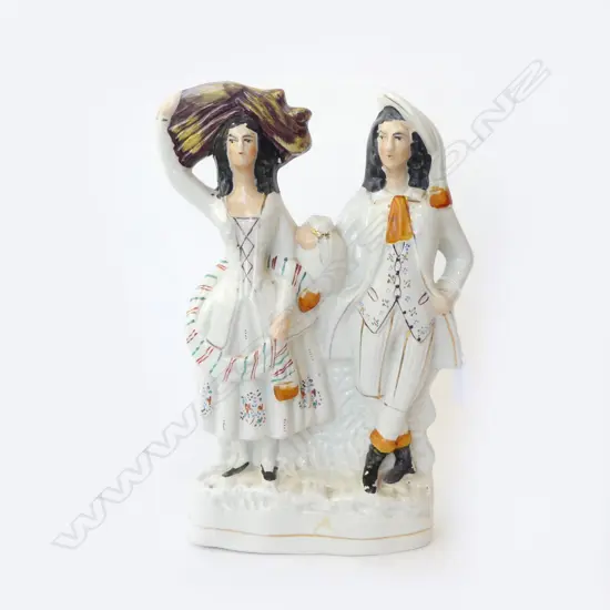 STAFFORDSHIRE FLAT BACK COUPLE H.310mm