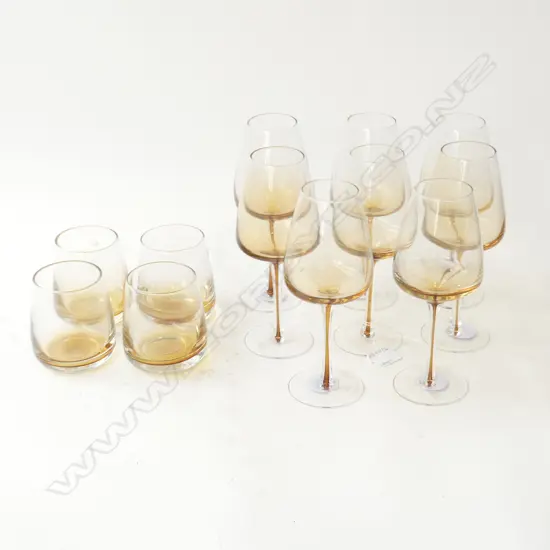 8 BROSTE COPENHAGEN WINE GLASSES H.210mm + 4 TUMBLERS, IN 3 BOXES