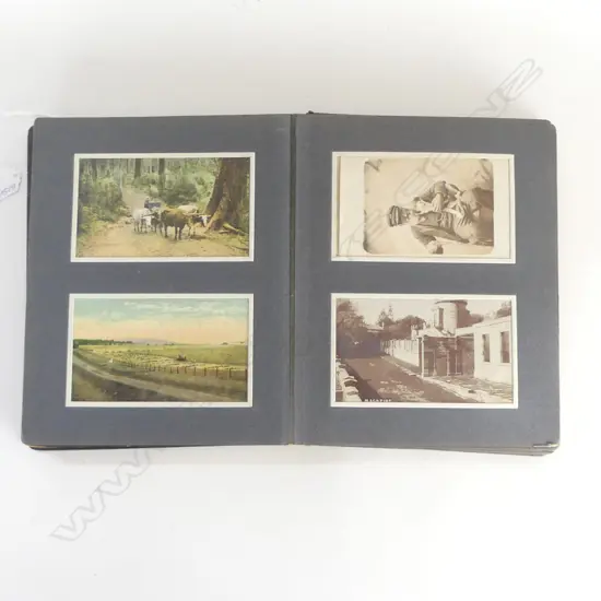 LG COLLECTION POSTCARDS & B/W/ HANDCOLOURED PHOTOGRAPHS EARLY NZ & AUSTRALIA SUBJECTS