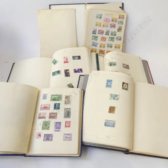5 VINTAGE STAMP ALBUMS