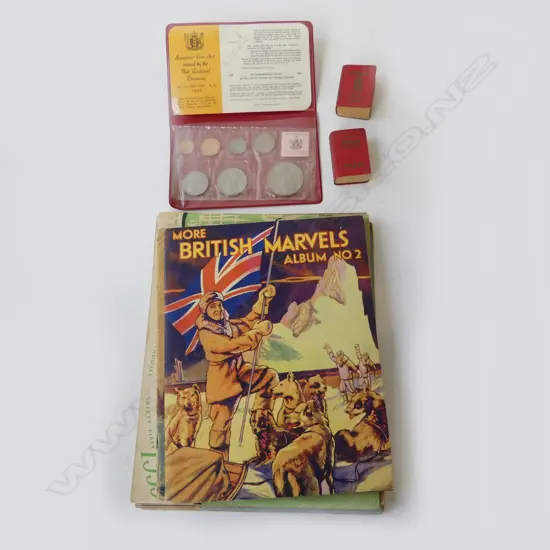 ALBUMS, COIN SET, 2 LILLIPUT MAORI BOOKS