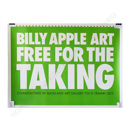 BILLY APPLE 'ART FREE FOR THE TAKING' POSTER, 640 x 900mm