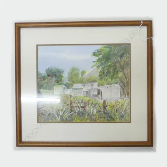 ALISON TANNER 'FARM SHEDS PAUHATANUI' WC 280x335mm