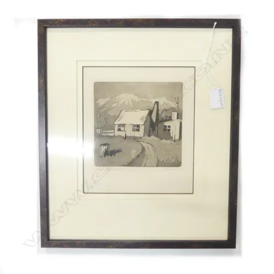 ALICE F. WHYTE 'RUAPEHU FROM HOROPITO' ETCHING 150x150mm