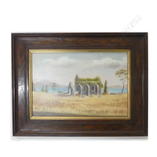 K. C. ROCHE, THOMAS RUINS, TAMAKI, AUCKLAND' OIL ON BOARD 190x280mm