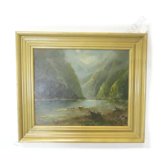 F. BIANCHI, WANGANUI RIVER, OIL ON BOARD 300x370mm